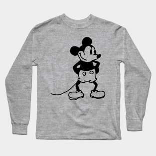 Cute Mouse in Steamboat Willie Long Sleeve T-Shirt